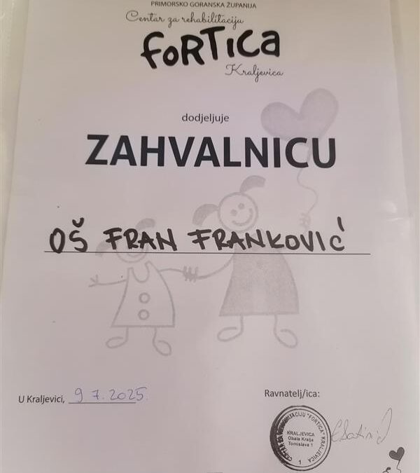 DONACIJA PLIŠANACA CENTRU ZA REHABILITACIJU FORTICA