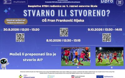 STEM RADIONICE: “STVARNO ILI STVORENO?” – ČETVRTAŠI ISTRAŽUJU SVIJET UMJETNE INTELIGENCIJE I UI GENERIRANIH SADRŽAJA